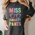 Little MISS SMARTY PANTS School Grad Teacher Last Day Women's Comfort Colors T-Shirt Pepper