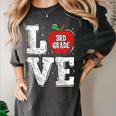 LOVE Apple 3rd Grade Teacher Student School Women's Comfort Colors T-Shirt Pepper LOVE Apple 3rd Grade Teacher Student School Women's Comfort Colors T-Shirt Pepper