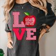 Love Kindergarten Cute Apple School Teacher Women's Comfort Colors T-Shirt Pepper Love Kindergarten Cute Apple School Teacher Women's Comfort Colors T-Shirt Pepper