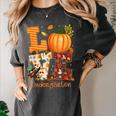 Love Kindergarten Teacher Turkey Thanksgiving Autumn Fall Women's Comfort Colors T-Shirt Pepper Love Kindergarten Teacher Turkey Thanksgiving Autumn Fall Women's Comfort Colors T-Shirt Pepper