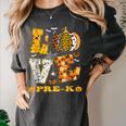 LOVE Pre-K Pumpkin Teacher Student Halloween Costume Women's Comfort Colors T-Shirt Pepper LOVE Pre-K Pumpkin Teacher Student Halloween Costume Women's Comfort Colors T-Shirt Pepper