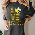 Love Preschool Back To School Yellow Bee Preschool Teacher For Men Women Girls Kids Women's Comfort Colors T-Shirt Pepper