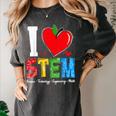 I Love STEM Student Teacher 1st Day Of School Back To School Women's Comfort Colors T-Shirt Pepper I Love STEM Student Teacher 1st Day Of School Back To School Women's Comfort Colors T-Shirt Pepper