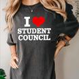 I Love Student Council Student Teacher Women's Comfort Colors T-Shirt Pepper I Love Student Council Student Teacher Women's Comfort Colors T-Shirt Pepper