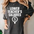 Lower Teacher's Salaries For Men Women Kids Women's Comfort Colors T-Shirt Pepper Lower Teacher's Salaries For Men Women Kids Women's Comfort Colors T-Shirt Pepper