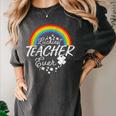 Luckiest Teacher Ever Rainbow- St Patricks Day Teacher Women's Comfort Colors T-Shirt Pepper Luckiest Teacher Ever Rainbow- St Patricks Day Teacher Women's Comfort Colors T-Shirt Pepper