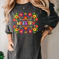 Maestra Cinco De Mayo Spanish Mexican Teacher Women's Comfort Colors T-Shirt Pepper Maestra Cinco De Mayo Spanish Mexican Teacher Women's Comfort Colors T-Shirt Pepper