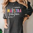 Maestra Fabulosa Maestra De EspañOl Spanish Teacher Women's Comfort Colors T-Shirt Pepper