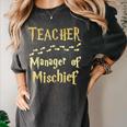 Magical Teacher Manager Of Mischief Birthday Family Party Women's Comfort Colors T-Shirt Pepper Magical Teacher Manager Of Mischief Birthday Family Party Women's Comfort Colors T-Shirt Pepper