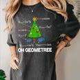 Math Geometry Christmas Tree Geometree Teacher Women's Comfort Colors T-Shirt Pepper