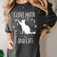 Math Nerd Math Teacher Cat Lover I Love Math And Cats Women's Comfort Colors T-Shirt Pepper