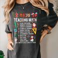 Math Teacher Christmas 12 Days Of Teaching Math Christmas Women's Comfort Colors T-Shirt Pepper
