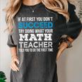 Math Teacher If At First You Don't Succeed Women's Comfort Colors T-Shirt Pepper Math Teacher If At First You Don't Succeed Women's Comfort Colors T-Shirt Pepper