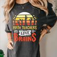 Math Teachers Love Brains Halloween Costume Zombie For Men Women Women's Comfort Colors T-Shirt Pepper