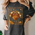 Math Turkey Teacher Thanksgiving Geometric Pi Equation Women's Comfort Colors T-Shirt Pepper
