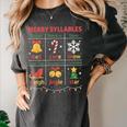 Merry Syllables Teacher Christmas Educational Kids Women's Comfort Colors T-Shirt Pepper Merry Syllables Teacher Christmas Educational Kids Women's Comfort Colors T-Shirt Pepper