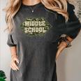 Middle School Camo Retro Back To School Teachers Women's Comfort Colors T-Shirt Pepper