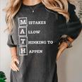 Mistakes Allow Thinking To Happen School Math Teacher Women's Comfort Colors T-Shirt Pepper Mistakes Allow Thinking To Happen School Math Teacher Women's Comfort Colors T-Shirt Pepper