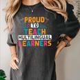 Multilingual Teacher Linguist Language ESL Teaching Women's Comfort Colors T-Shirt Pepper