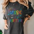 Music Is For Everyone Love For Music Teachers Women's Comfort Colors T-Shirt Pepper Music Is For Everyone Love For Music Teachers Women's Comfort Colors T-Shirt Pepper
