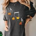 Music Note Pumpkin Fall Music Teacher Halloween Costume Women's Comfort Colors T-Shirt Pepper