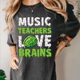 Music Teachers Love Brains Cute Teaching Halloween Women's Comfort Colors T-Shirt Pepper Music Teachers Love Brains Cute Teaching Halloween Women's Comfort Colors T-Shirt Pepper