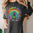 Musical Teacher Teaching Music Is My Jam Rainbow Tie Dye Women's Comfort Colors T-Shirt Pepper