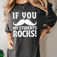 If You Mustache My Students Rock Teacher Mustache Women's Comfort Colors T-Shirt Pepper