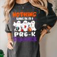 Nothing Scares Me I'm A Pre-K Teacher Halloween Ghosts Women's Comfort Colors T-Shirt Pepper