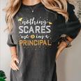 Nothing Scares Me I'm A Principal Teacher Halloween School For Men Women Kids Women's Comfort Colors T-Shirt Pepper