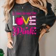 In October We Wear Pink Love Teacher Breast Cancer Awareness Women's Comfort Colors T-Shirt Pepper