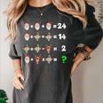 Order Of Operations Quiz Christmas Math Teacher Xmas Math Women's Comfort Colors T-Shirt Pepper
