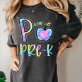 P Is For Pre-K Preschool Teacher Tie Dye Back To School Women's Comfort Colors T-Shirt Pepper