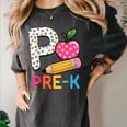 P Is For Pre K Teacher Student Pencil Apple Back To School Women's Comfort Colors T-Shirt Pepper P Is For Pre K Teacher Student Pencil Apple Back To School Women's Comfort Colors T-Shirt Pepper
