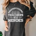 Paraprofessional Because Even Teachers Need Heroes Women's Comfort Colors T-Shirt Pepper Paraprofessional Because Even Teachers Need Heroes Women's Comfort Colors T-Shirt Pepper