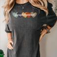 Paraprofessional Teacher Hearts Back To School Teach Rainbow Men Women Kids Women's Comfort Colors T-Shirt Pepper