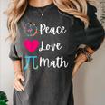 Peace Love Math Maths Teacher Pi Symbol Men Women Women's Comfort Colors T-Shirt Pepper