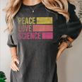 Peace Love Science Lovers Math Chemistry Teacher Women's Comfort Colors T-Shirt Pepper Peace Love Science Lovers Math Chemistry Teacher Women's Comfort Colors T-Shirt Pepper