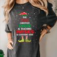 Physics Teacher Christmas Elf Christmas Cheer Women's Comfort Colors T-Shirt Pepper