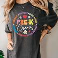Pre-K Crew 1st Day Of School Preschool Teacher Women's Comfort Colors T-Shirt Pepper