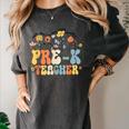 Pre-k Teacher Appreciation Teaching Wildflowers Women's Comfort Colors T-Shirt Pepper Pre-k Teacher Appreciation Teaching Wildflowers Women's Comfort Colors T-Shirt Pepper