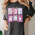 Preppy Spooky Teacher Halloween Ghost Coquette Bow Autumn Women's Comfort Colors T-Shirt Pepper