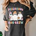 Preschool Boo Crew Groovy Halloween Floral Ghost Teacher Men Women Kids Women's Comfort Colors T-Shirt Pepper Preschool Boo Crew Groovy Halloween Floral Ghost Teacher Men Women Kids Women's Comfort Colors T-Shirt Pepper