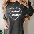 Preschool Teacher Heart Word Cloud Women's Comfort Colors T-Shirt Pepper Preschool Teacher Heart Word Cloud Women's Comfort Colors T-Shirt Pepper