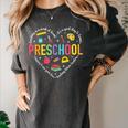 Preschool Teacher Pre-K Heart First Day Of Preschool Kids Women's Comfort Colors T-Shirt Pepper Preschool Teacher Pre-K Heart First Day Of Preschool Kids Women's Comfort Colors T-Shirt Pepper