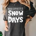 Proud Supporter Of Snow Days Teacher Christmas Men Women Women's Comfort Colors T-Shirt Pepper