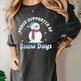 Proud Supporter Of Snow Days Teacher Women's Comfort Colors T-Shirt Pepper Proud Supporter Of Snow Days Teacher Women's Comfort Colors T-Shirt Pepper
