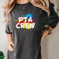 PTA Crew Back To School Volunteer Board Mom Parent Teacher Women's Comfort Colors T-Shirt Pepper