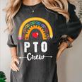 PTO Crew Parent School Volunteer Board Mom Parent Teacher Women's Comfort Colors T-Shirt Pepper