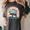 Rainbow AAC Awareness Month SPED Teacher SLP Communication Women's Comfort Colors T-Shirt Pepper Rainbow AAC Awareness Month SPED Teacher SLP Communication Women's Comfort Colors T-Shirt Pepper